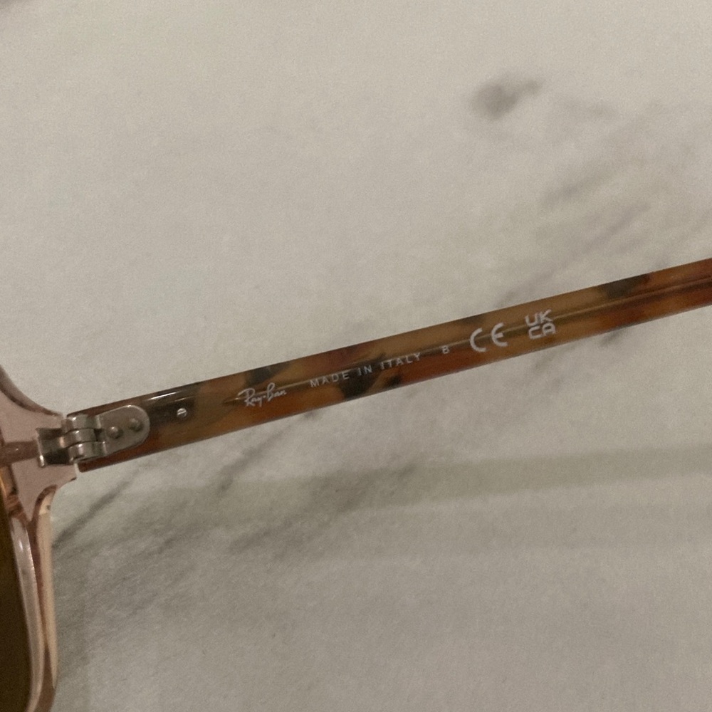 Brown Square Sunglasses with Light Pink Frame - Picture 10 of 16